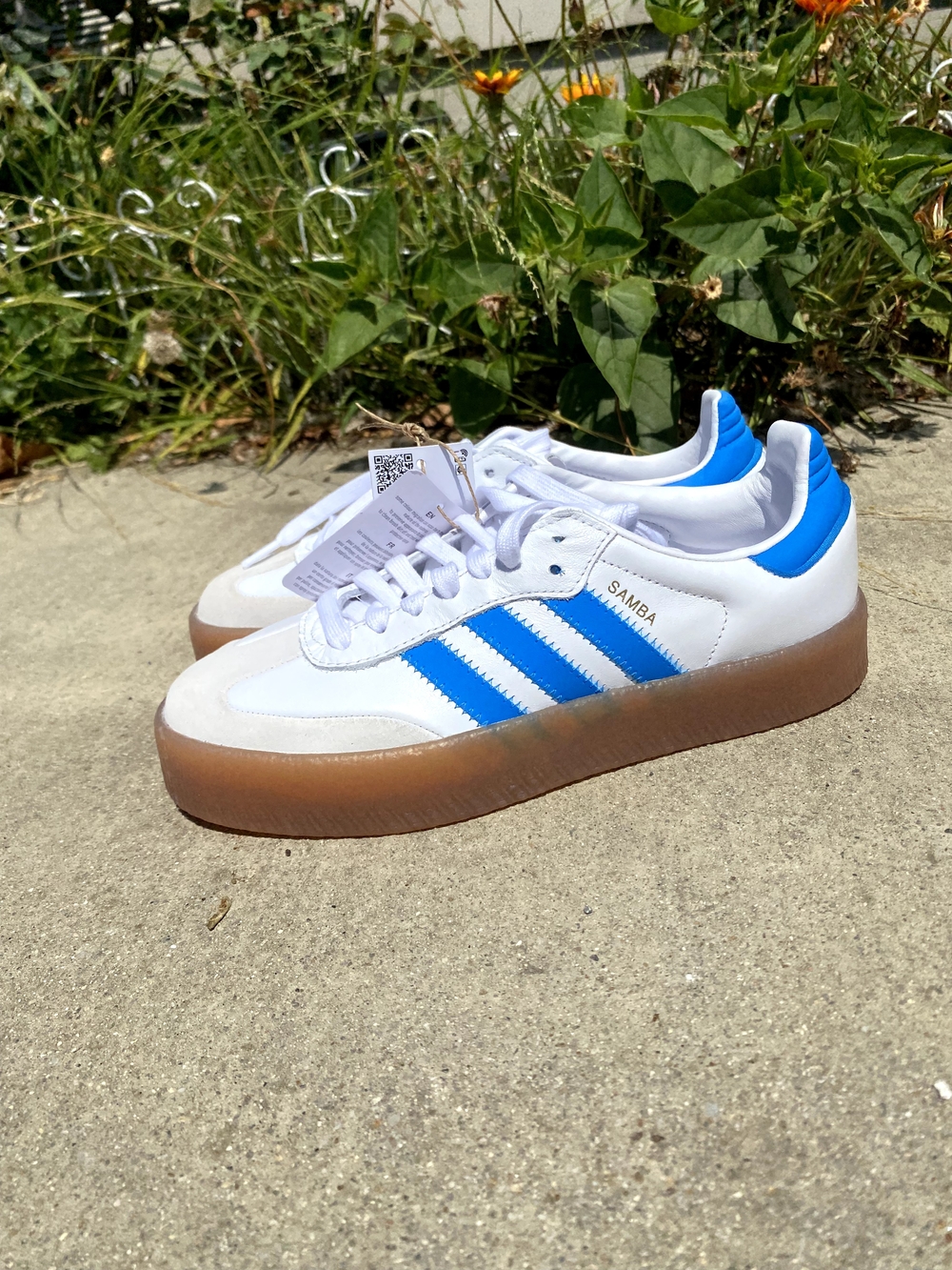 adidas Samba White Blue Gum Women's Sneakers